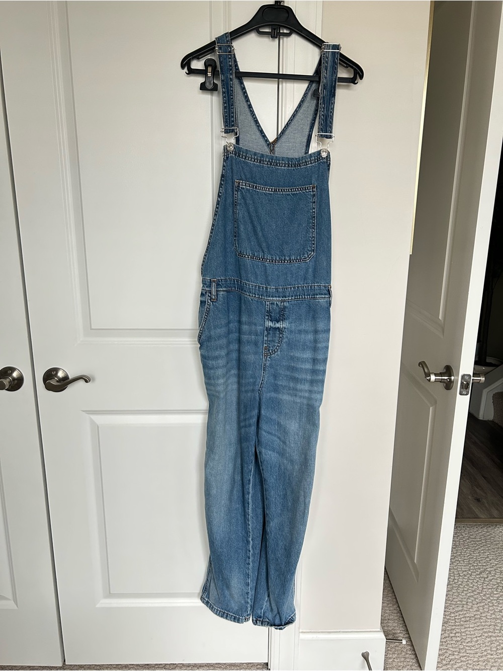 Mango Denim Overalls One-Piece - Light Blue